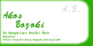 akos bozoki business card